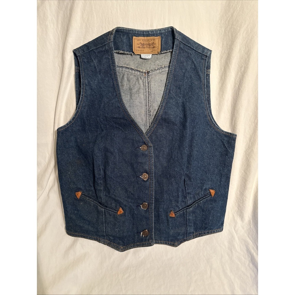 Women's Vintage 70S 80S Levi's Western Denim Vest model 76786 – 0214 Rigid USA